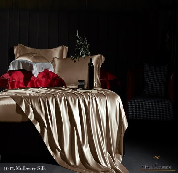 S. C. - 2001 - 100% Mulberry Silk - Metallic Golden Color - Image 8