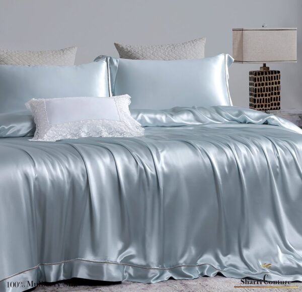 S. C. - 2001 - 100% Mulberry Silk - Light Blue Color - Image 2