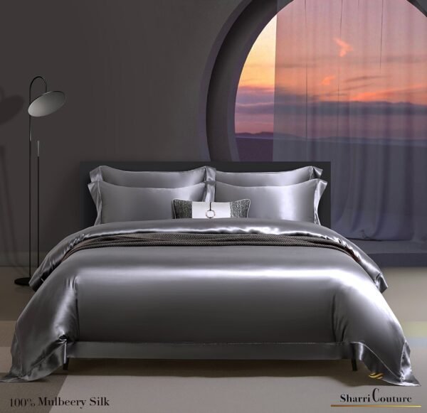 S. C. - 2001 - 100% Mulberry Silk - Metallic Grey Color