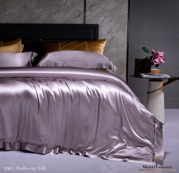 S. C. - 2001 - 100% Mulberry Silk - Light Purple Color - Image 2