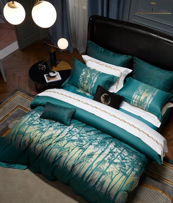 S.C - 1003 - Green Color - 100% Jacquard Cotton - Image 7