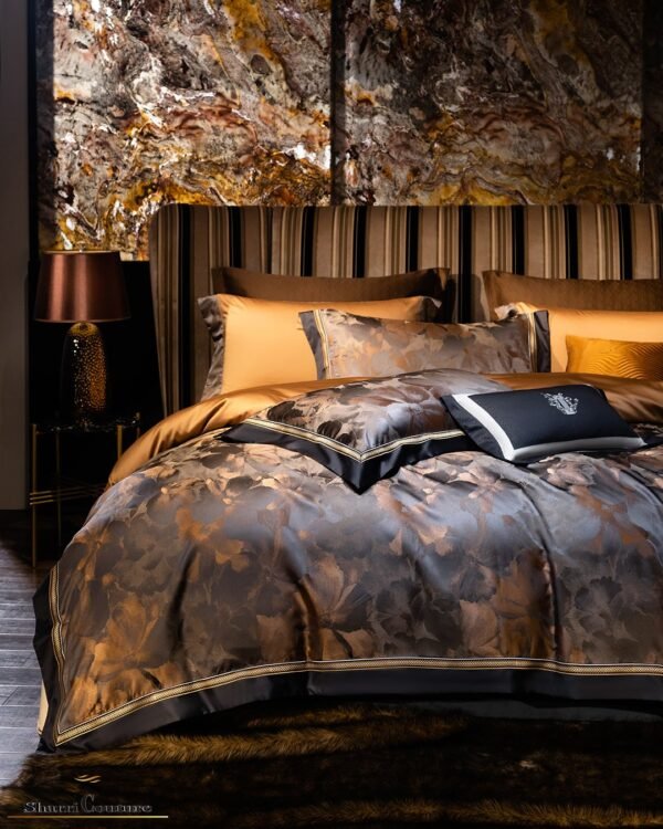 S.C. - 1005 - 100% Jacquard Cotton - Bronze & Black Color - Image 8