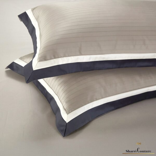 S.C. - 1026 Golden Beige / With Dark Grey Color - Combination of Cotton and Silk - Image 3