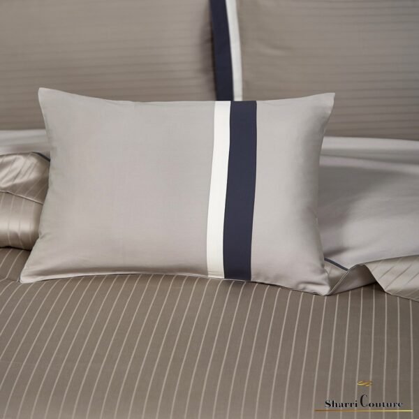 S.C. - 1026 Golden Beige / With Dark Grey Color - Combination of Cotton and Silk - Image 4