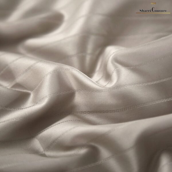 S.C. - 1026 Golden Beige / With Dark Grey Color - Combination of Cotton and Silk - Image 5
