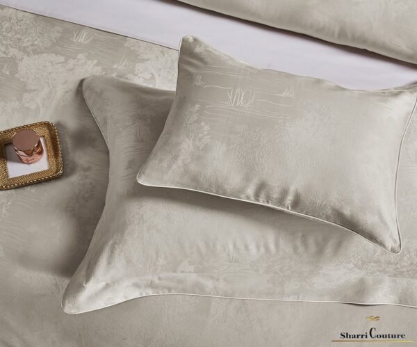 S. C. - 1028 - Light Greenish Beige Color - 100% Jacquard Cotton - Image 2
