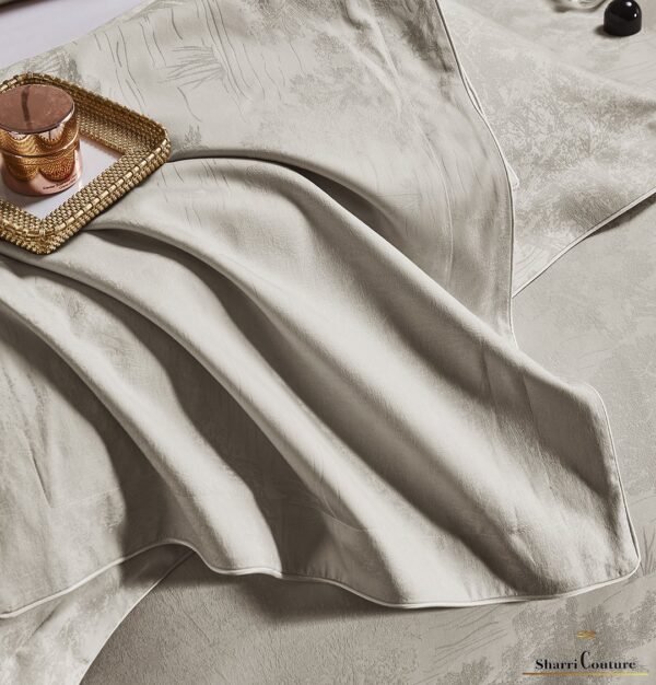 S. C. - 1028 - Light Greenish Beige Color - 100% Jacquard Cotton - Image 3