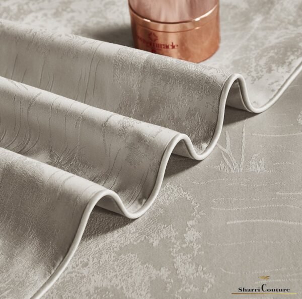 S. C. - 1028 - Light Greenish Beige Color - 100% Jacquard Cotton - Image 4