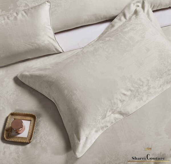 S. C. - 1028 - Light Greenish Beige Color - 100% Jacquard Cotton - Image 6