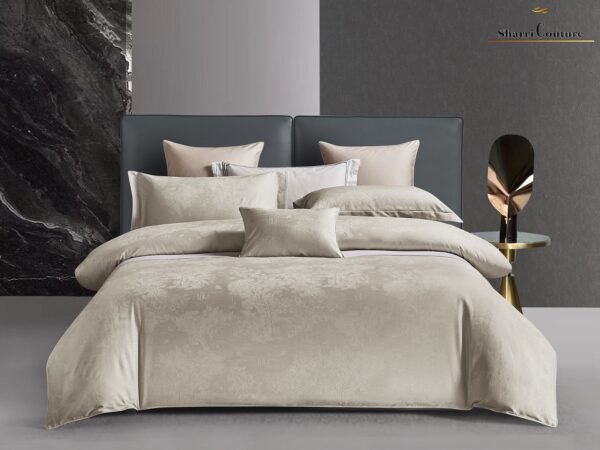 S. C. - 1028 - Light Greenish Beige Color - 100% Jacquard Cotton - Image 7