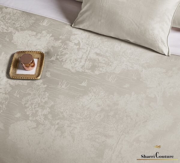 S. C. - 1028 - Light Greenish Beige Color - 100% Jacquard Cotton - Image 8