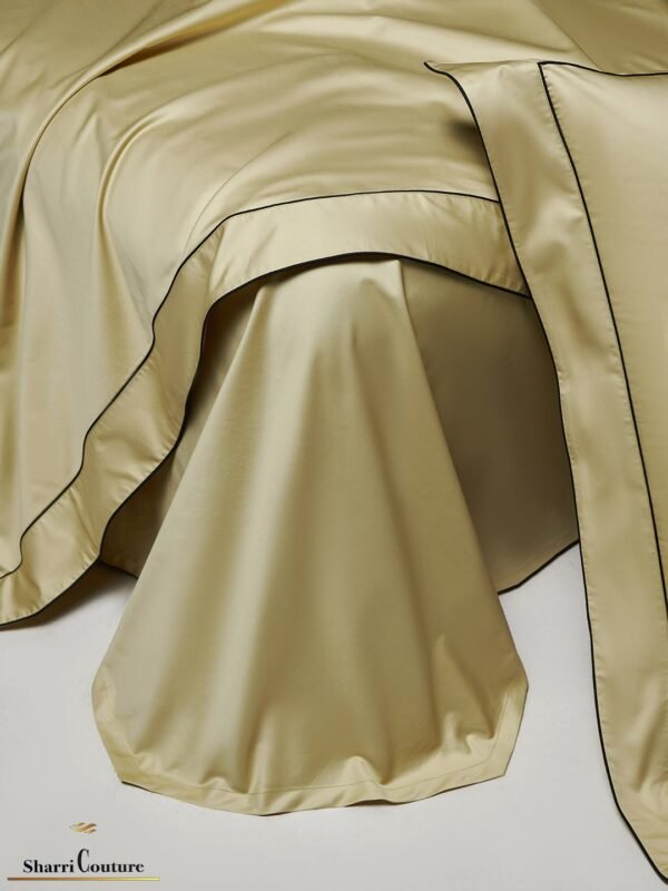 S.C. 1045 One Line Embroidery Golden Yellow Color - 100% Supima Cotton - Image 8