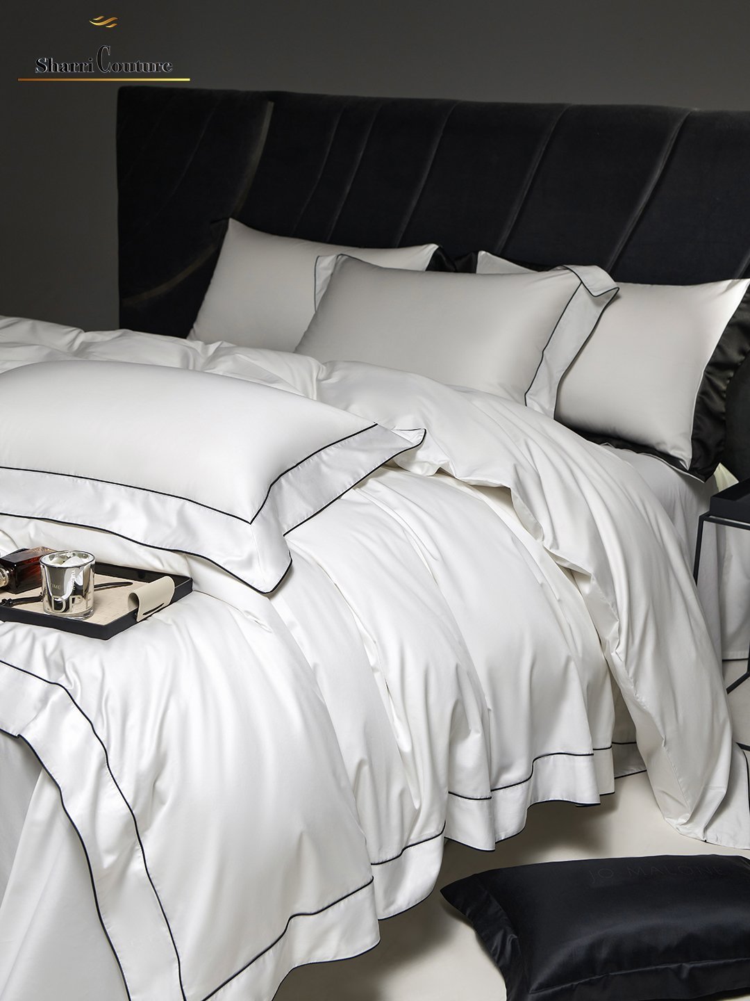 S.C. 1045 One Line Embroidery White Color - 100% Supima Cotton - Image 10