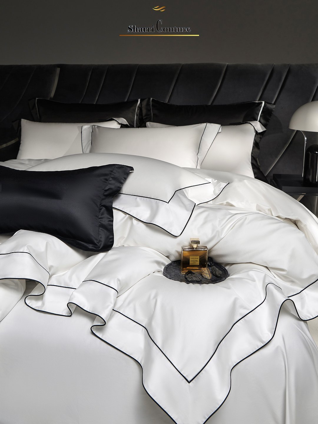 S.C. 1045 One Line Embroidery White Color - 100% Supima Cotton - Image 3