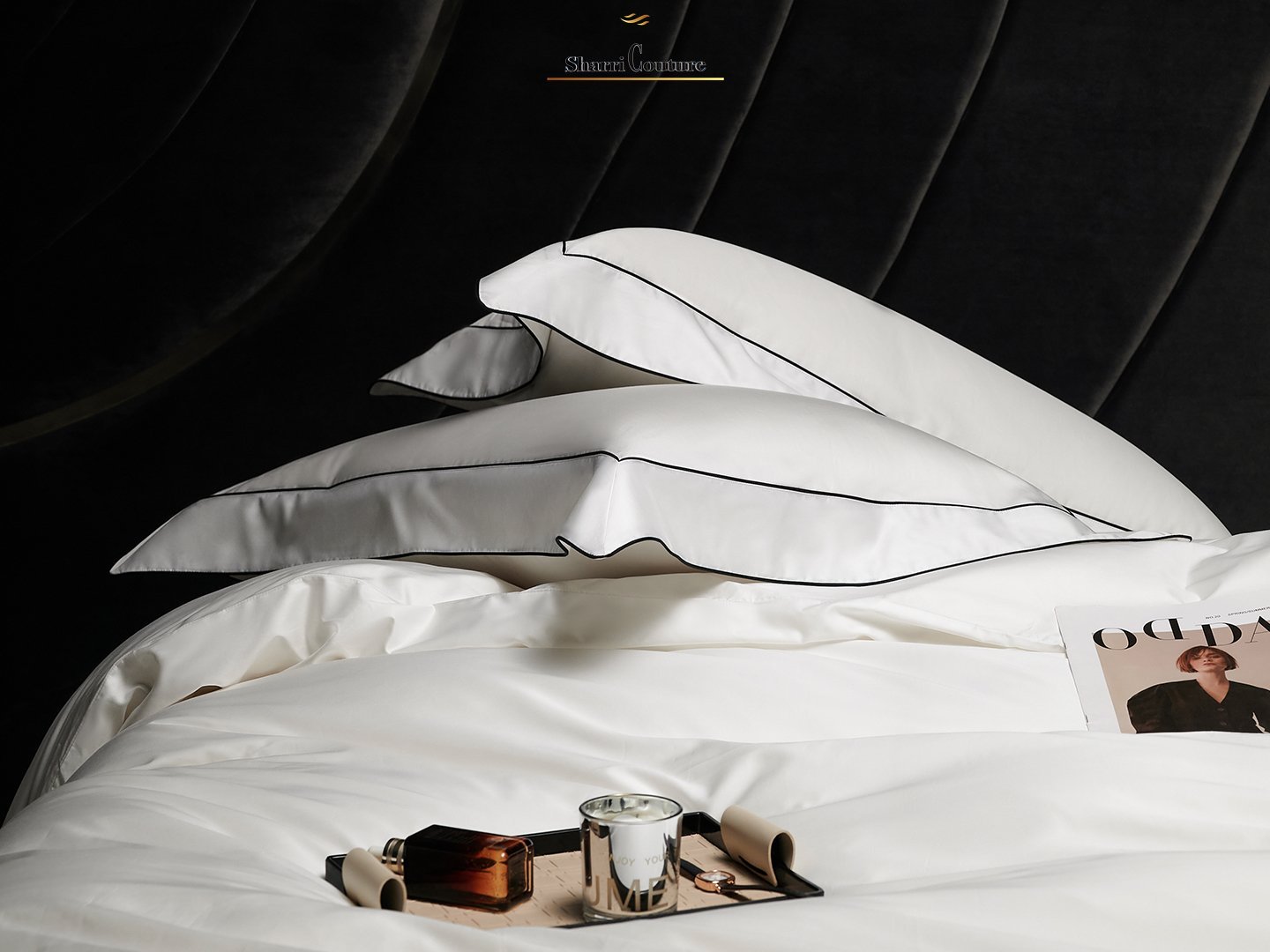 S.C. 1045 One Line Embroidery White Color - 100% Supima Cotton - Image 6