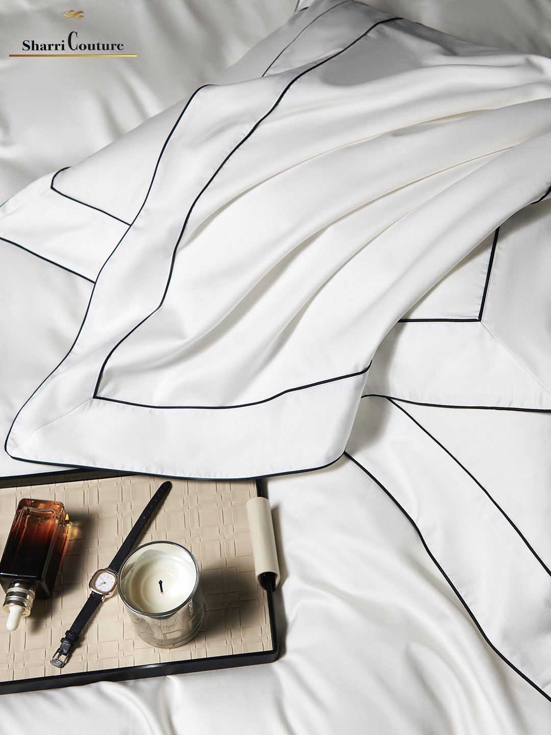 S.C. 1045 One Line Embroidery White Color - 100% Supima Cotton - Image 7