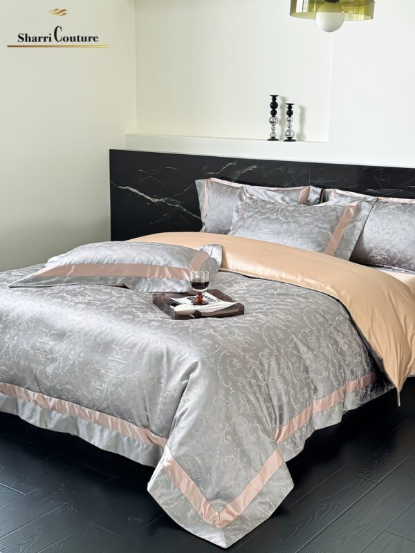 S.C. - 1051 Silver Color - 100% Jacquard Cotton