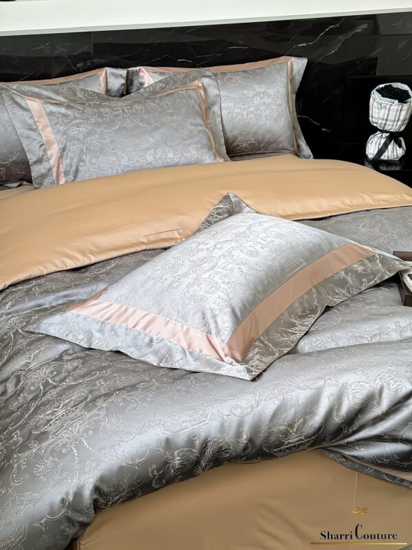S.C. - 1051 Silver Color - 100% Jacquard Cotton - Image 4