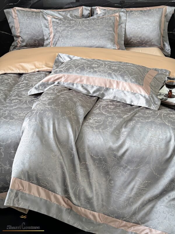S.C. - 1051 Silver Color - 100% Jacquard Cotton - Image 5