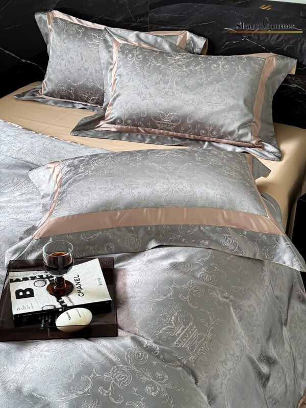 S.C. - 1051 Silver Color - 100% Jacquard Cotton - Image 7