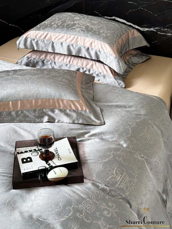 S.C. - 1051 Silver Color - 100% Jacquard Cotton - Image 9