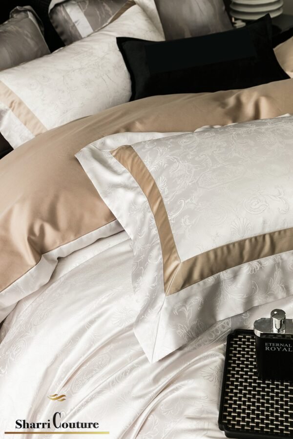S.C. - 1051 White Color - 100% Jacquard Cotton - Image 11