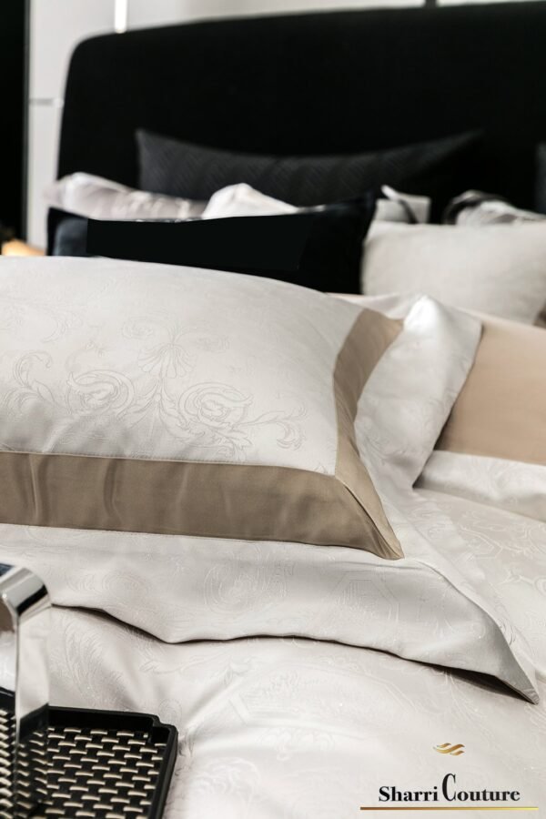 S.C. - 1051 White Color - 100% Jacquard Cotton - Image 5