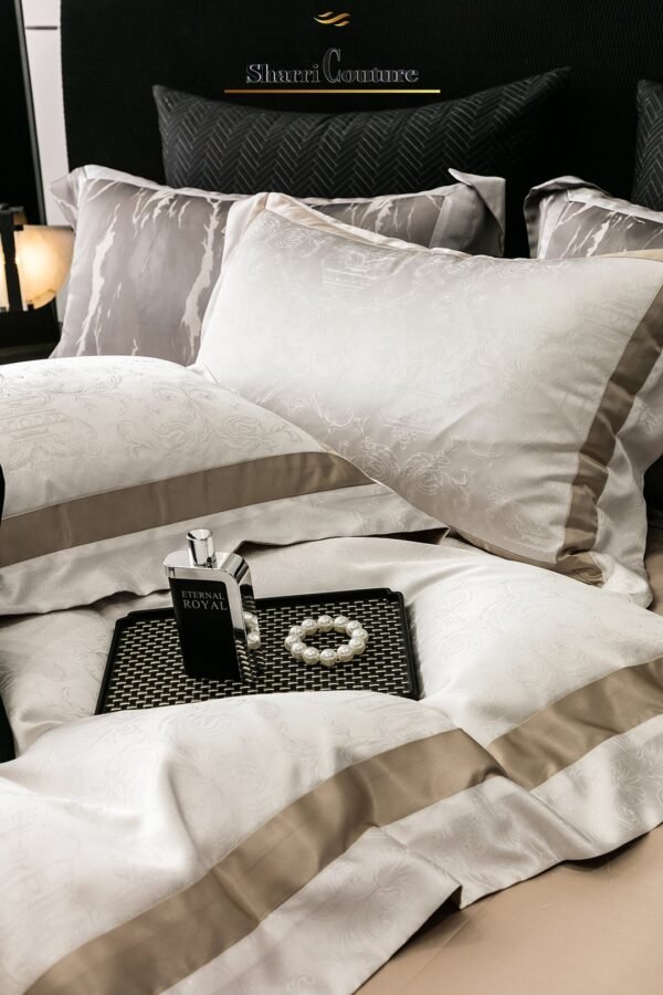 S.C. - 1051 White Color - 100% Jacquard Cotton - Image 9