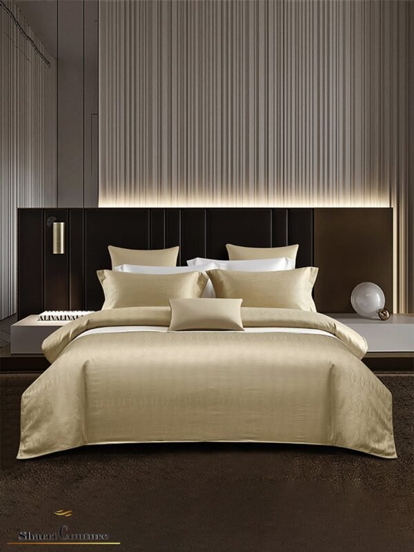 S.C. - 1010 Gold Color - 100% Jacquard Cotton - Image 10