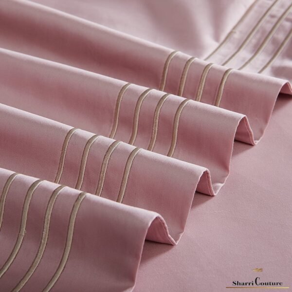 S. C. - 1043 - Old Pink Color with 4 Embroidery Frames Lines - 100s Long Staple Cotton - Image 8