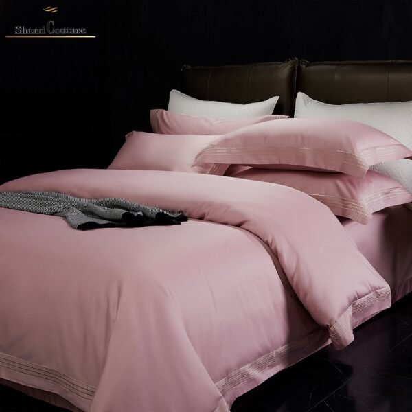 S. C. - 1043 - Old Pink Color with 4 Embroidery Frames Lines - 100s Long Staple Cotton - Image 3