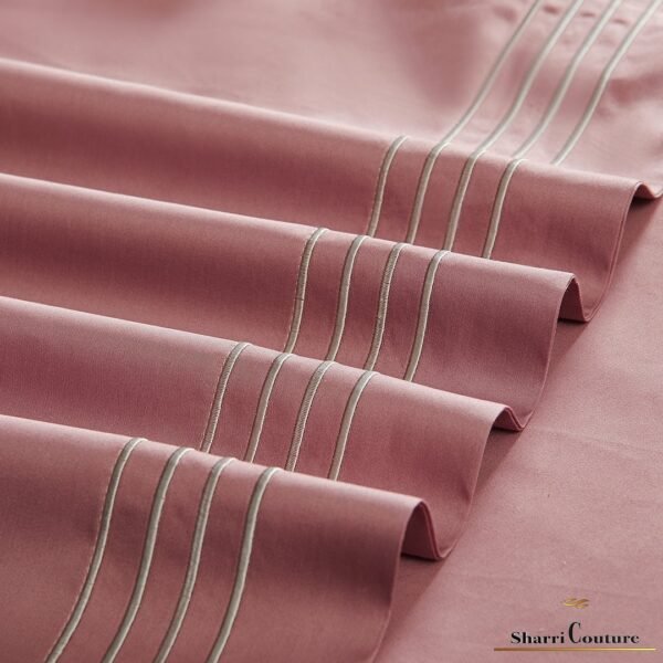 S. C.-1043 - Four Lines Embroidery Frame Purple Color - 100s Long Staple Cotton - Image 9