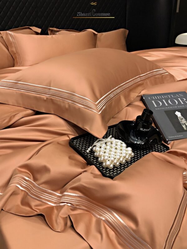 S. C. - 1044 - Multiline Embroidery Frame - Cappuccino  Color - 100s Long Staple Cotton - Image 8