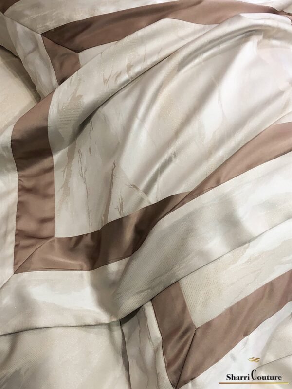 S. C. - 1055 - Light Beige Light Brown  Metallic Frame Color - 100% Jacquard Cotton - Image 12
