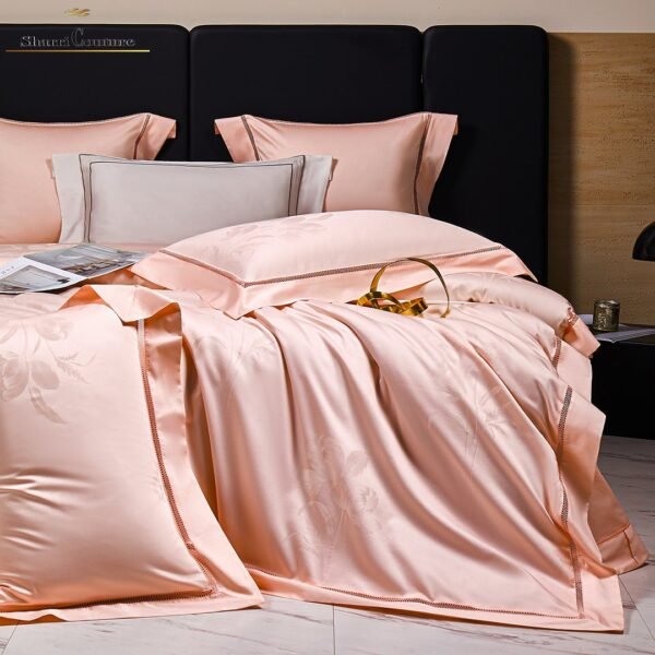 S.C. - 1008 - 100% Light Pink Color - Jacquard Cotton - Image 7