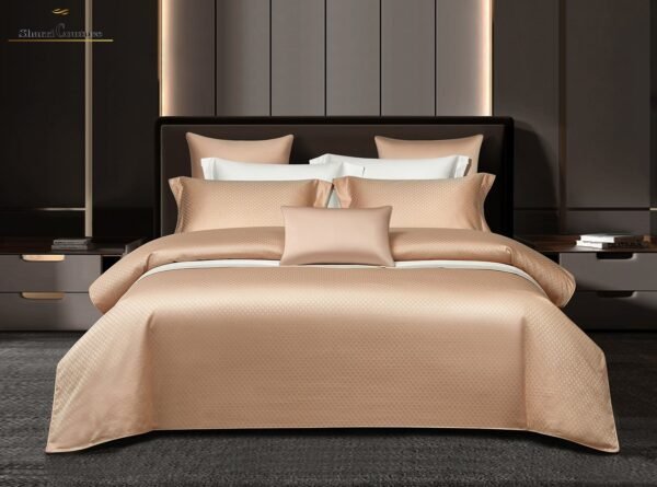 S. C. 1013 Gold Color - 100% Jacquard Cotton - Image 2