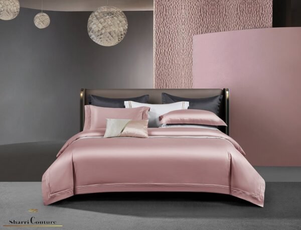 S. C. - 1042 - Light Old Pink Color With 2 Embroidery Frames Lines - 100s Long Staple Cotton - Image 2
