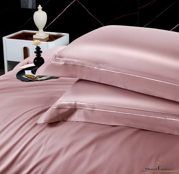 S. C. - 1042 - Light Old Pink Color With 2 Embroidery Frames Lines - 100s Long Staple Cotton - Image 3