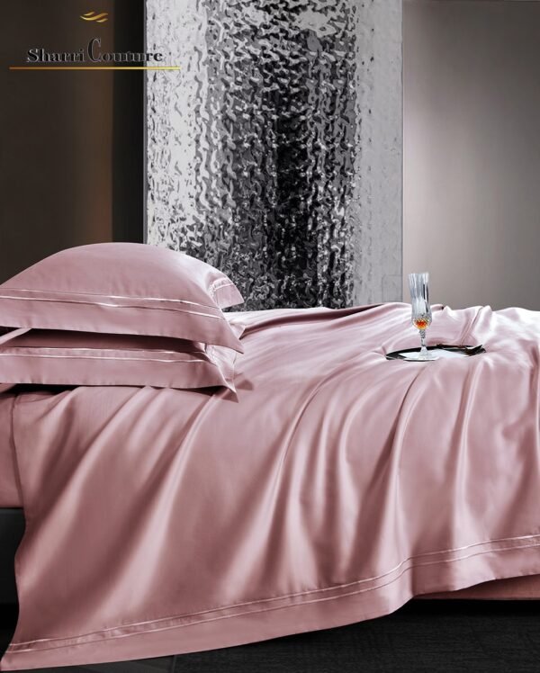 S. C. - 1042 - Light Old Pink Color With 2 Embroidery Frames Lines - 100s Long Staple Cotton - Image 4