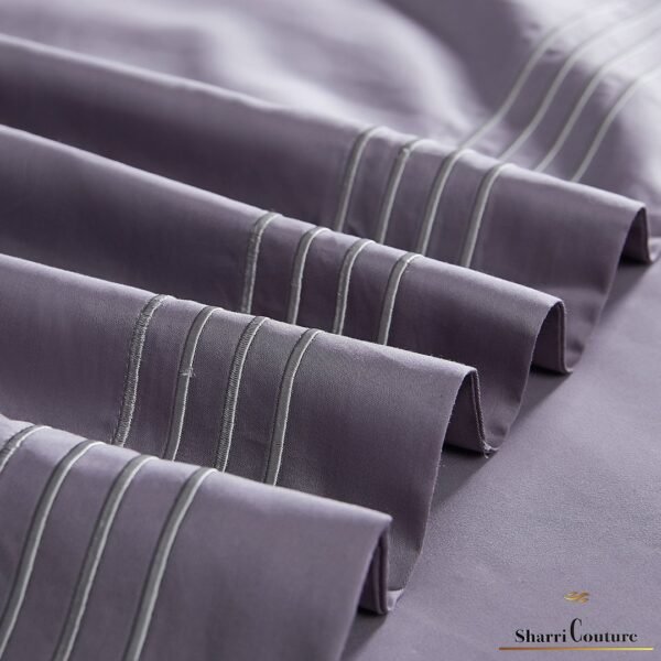 S. C. - 1043 - Deep Violet With 4 Embroidery Frame Lines - 100s Long Staple Cotton - Image 11