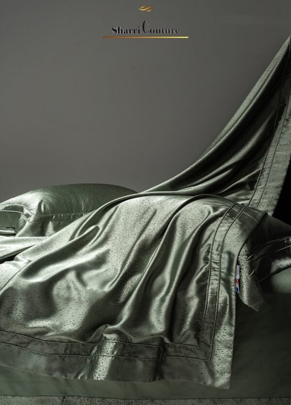 S. C. - 1018 - Dark Grey Color - Combination of Cotton and Silk - Image 2