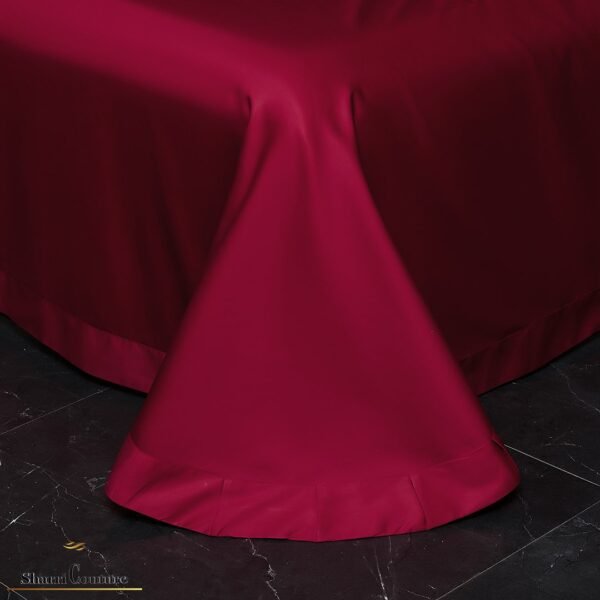 S. C. - 1043 - Wine Red Color With  4 Embroidery Frames Lines - 100s Long Staple Cotton - Image 9