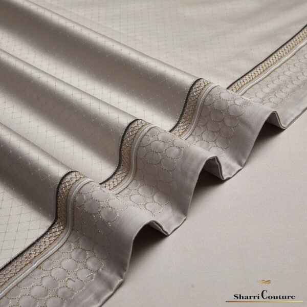 S. C. 1014 - Silver Color - 100% Jacquard Cotton - Image 5