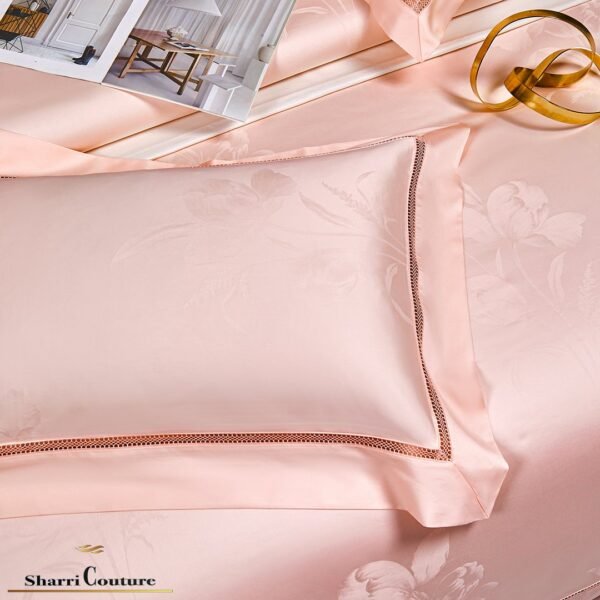 S.C. - 1008 - 100% Light Pink Color - Jacquard Cotton - Image 6