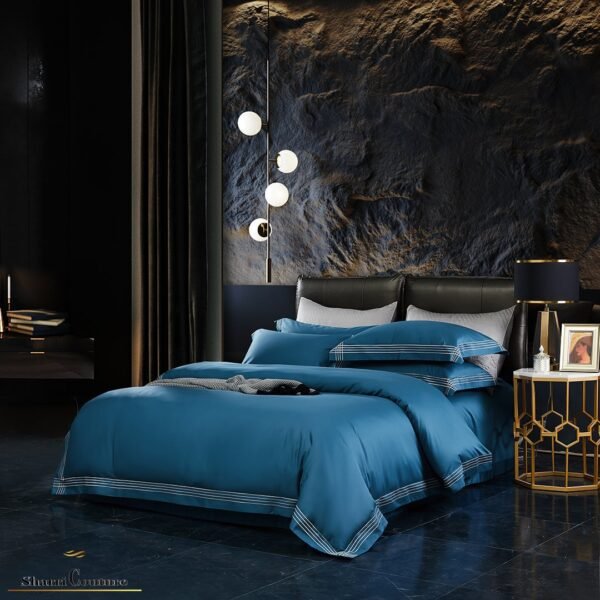 S. C. - 1043 With - Blue Royal Color 4 Embroidery Frame Lines - 100s Long Staple Cotton - Image 3