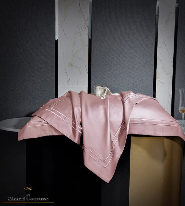 S. C. - 1042 - Light Old Pink Color With 2 Embroidery Frames Lines - 100s Long Staple Cotton - Image 6