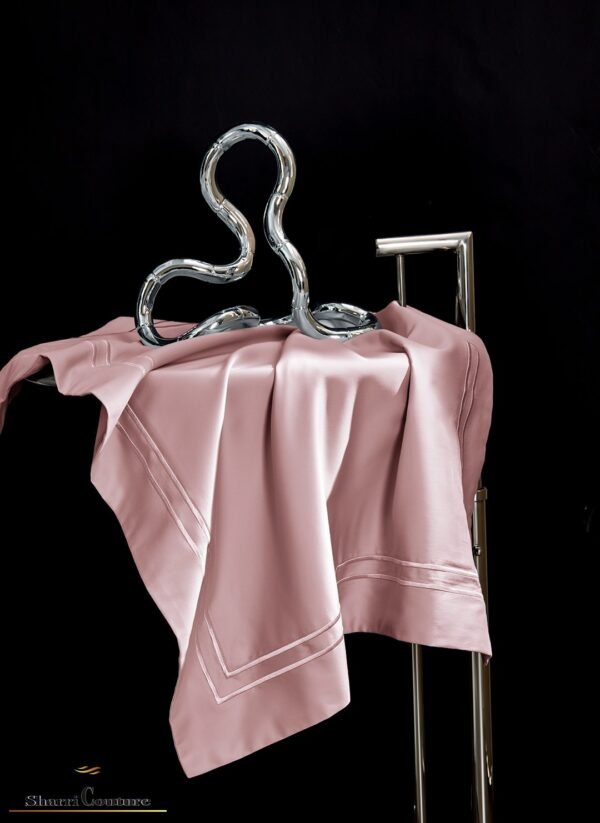 S. C. - 1042 - Light Old Pink Color With 2 Embroidery Frames Lines - 100s Long Staple Cotton - Image 10