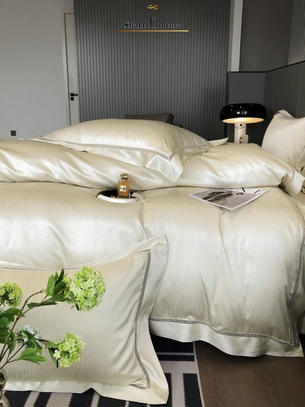 S. C. - 1015 - Golden Champagne Color - Combination of Cotton and Silk - Image 3