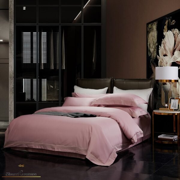 S. C. - 1043 - Old Pink Color with 4 Embroidery Frames Lines - 100s Long Staple Cotton - Image 2