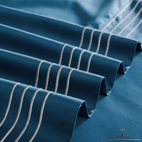 S. C. - 1043 With - Blue Royal Color 4 Embroidery Frame Lines - 100s Long Staple Cotton - Image 7